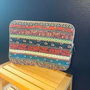 Velvet lined, zippered case for iPad Pro or 13 inch MacBook.